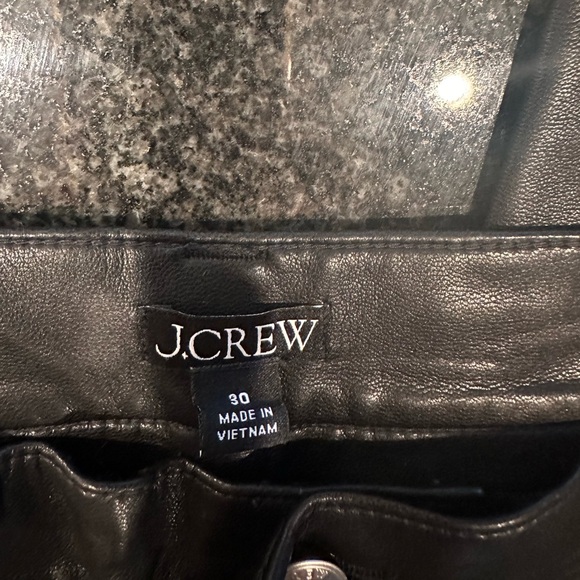 70% off! J.Crew Slim wide-leg pant in faux leather - Picture 5 of 7